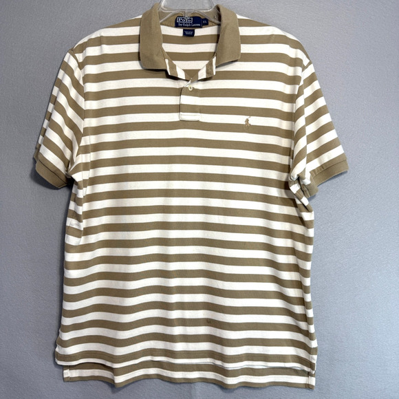 Polo Ralph Lauren Men's Striped Polo Size XL Soft Cotton Classic Luxury Preppy - Picture 1 of 7